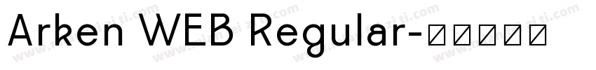 Arken WEB Regular字体转换